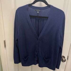 Land’s End Like New Navy Cardigan Sweater